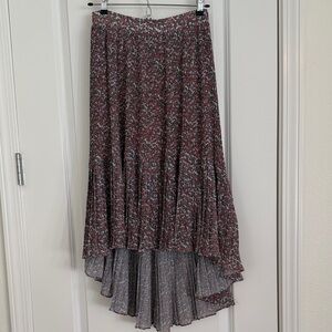 Chic High-Low Floral Skirt